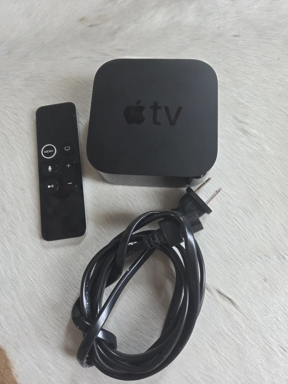 Apple TV Box, HD, with Remote And Power Cord.